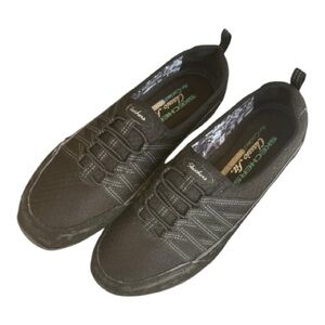 Skechers Classic fit Air cooled Memory foam black  Slip-On Shoes sz 8